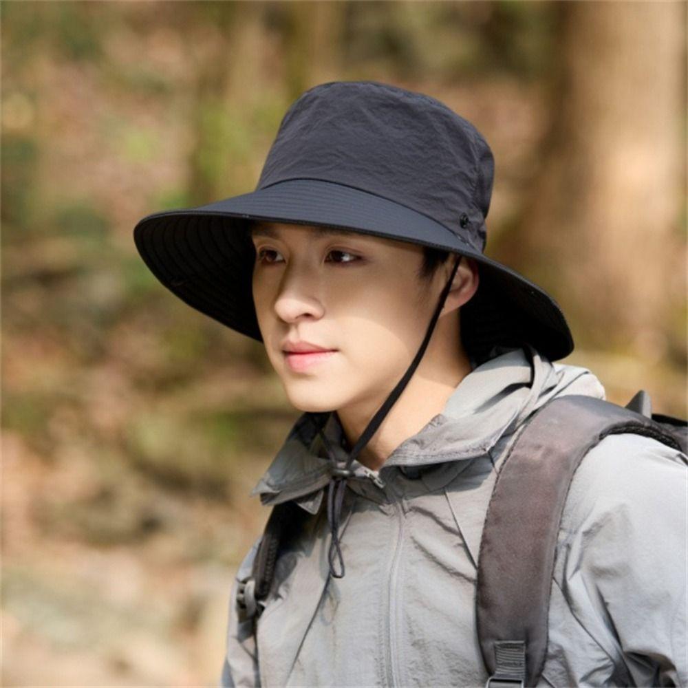 Fashion Quick-drying Bucket Hat Sun Protection Breathable Fishing Hats Anti-UV Camping Hiking Caps Summer