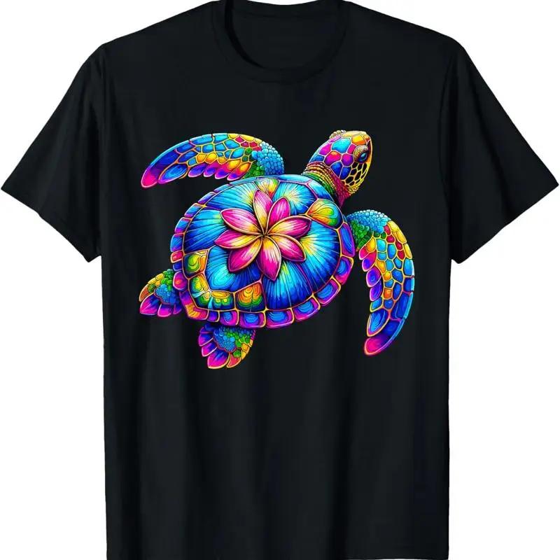 Hawaiian Sea Turtle Tie Dye Hawaii Colorful Beach Summer T Shirt