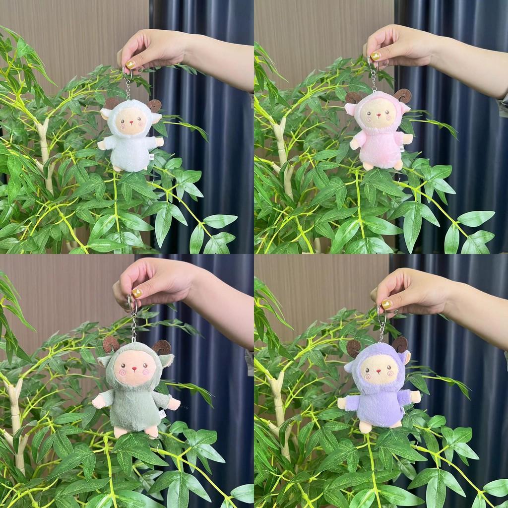 Восхитительный мини-плюшевый брелок в виде овечки, мультяшный кулон для стильного украшения рюкзака