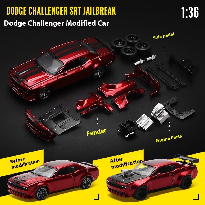 1/36 Dodge Challenger SRT Jailbreak Собранная версия Металлическая машина Литые модели и игрушечные транспортные средства Модель автомобиля Игрушечная модель автомобиля для детей