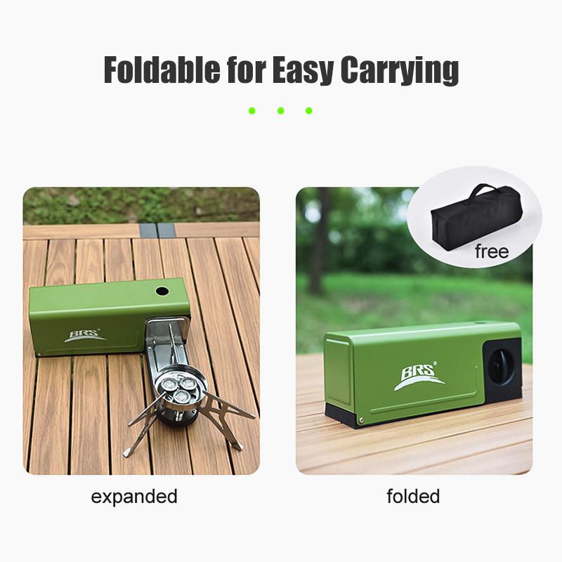 BRS-97 Camping Gas Stove 3800W Folding Cassette Stove Portable Butane Gas Stove Outdoor Picnic Cooking Grill Hiking Gas Burner