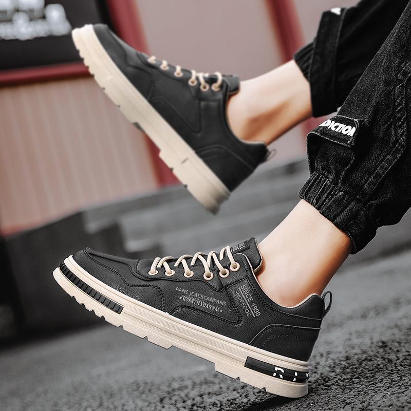 Весна 2023 Мужские кожаные туфли Martin на толстой подошве: Модный, универсальный и повседневный.