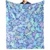 Lovely Hippo Throw Blanket Cute Cartoon Flannel Blanket for Couch Bed Travel Outdoor Home Decor Warm Fuzzy Blanket for Boys Girl