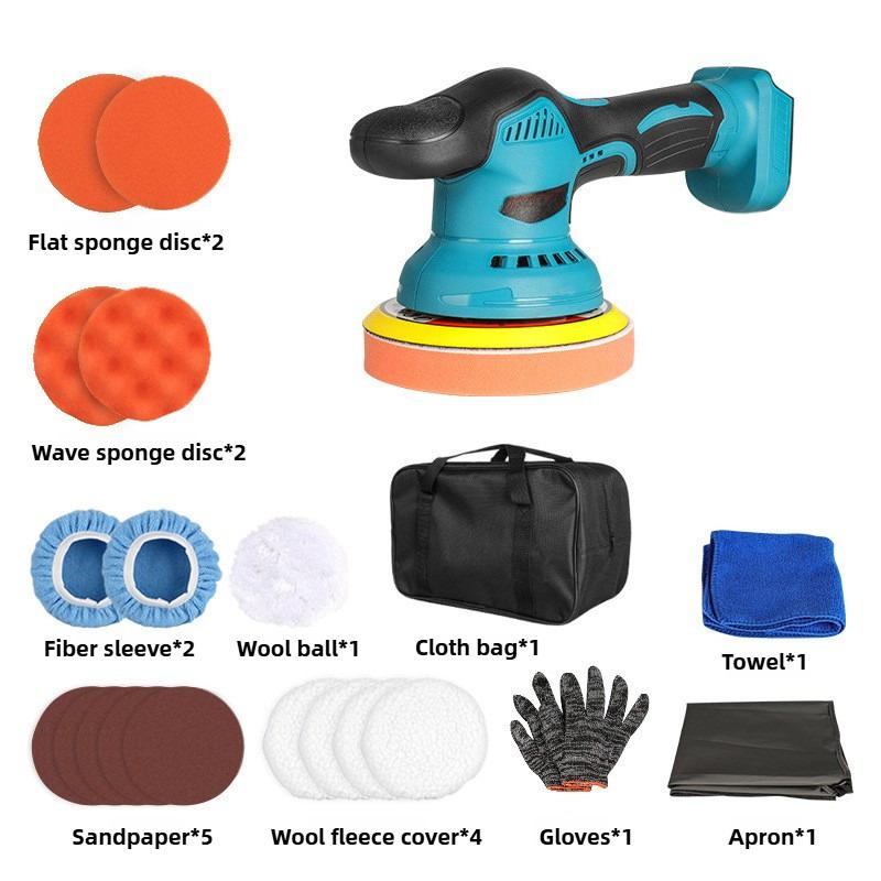 21V Портативная электрическая полировальная машина Бытовой инструмент для вощения и шлифования Ручная интегрированная автомобильная полировальная машина