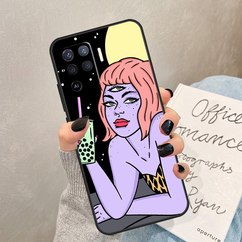 Чехол в стиле Хиппи Гранж для Oppo A5 Pro A15 A17 A57 A77 A94 A74 A54 A16 A76 A96 A40 A60 A80 A18 A38 A58 A78 A98