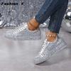 New Comfy Fashion Colorful Platform Graffiti Shoes Trainer Sneakers Flats Shoes Skateboard Shoes Flats for Woman