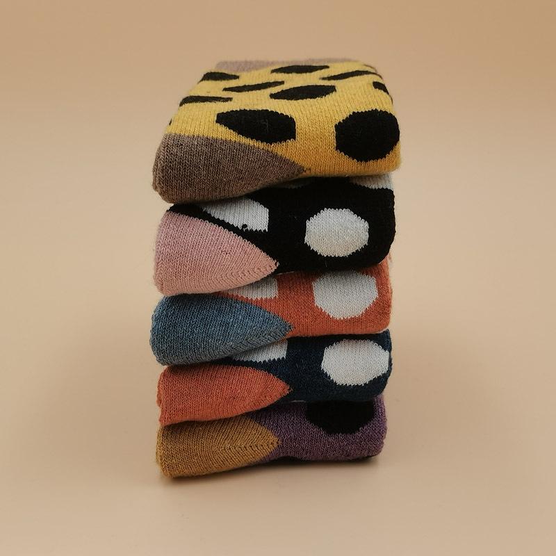 5/10 Pairs Comfortable Casual and Versatile Winter Thickened Socks Women's Warm Cross Stitch Wool Socks Retro Ethnic Style Literary Women's Socks