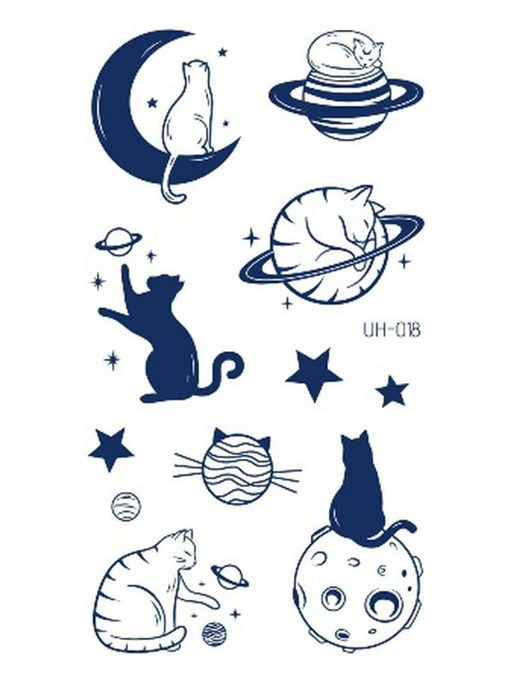 Водостойкие полуперманентные татуировки-наклейки на травяной основе для мужчин и женщин