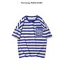 Детская полосатая футболка в корейском стиле - хлопок, короткий рукав, модный летний топ для мальчиков