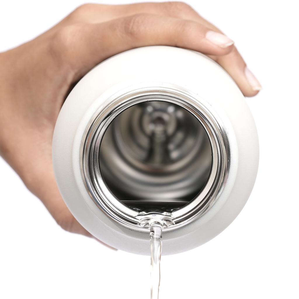 Термос Tiger с вакуумной изоляцией из нержавеющей стали, бутылка для воды, легко открывается, подходит для спортивных напитков, большая широкая бутылка для холодного хранения, белая бутылка,