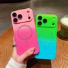 Двухцветное постепенное изменение магнитного притяжения подходит для iPhone17promax полноразмерный противоударный Apple 16 со встроенной защитной пленкой для объектива