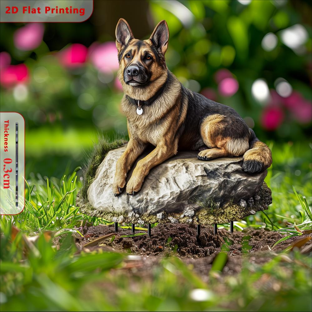 Акриловая овчарка, плоская 2D, садовое украшение, подходит для цветочных горшков, гостиной, вечеринки, подарки, украшения