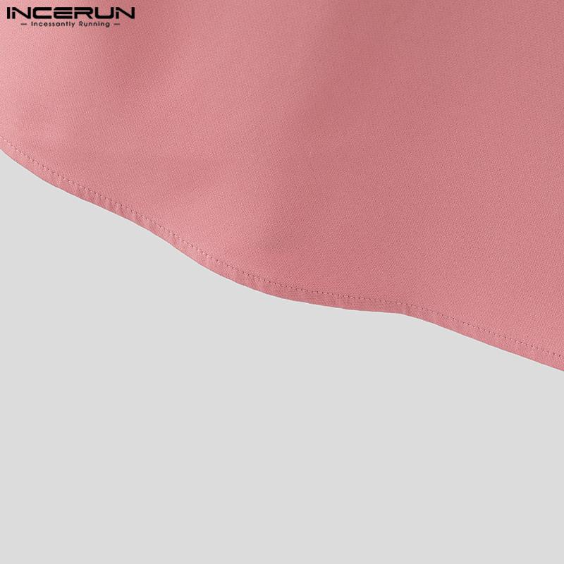 INCERUN Мужские пиджаки с лацканами, длинными рукавами, на одной пуговице, повседневные, свободные, тонкие