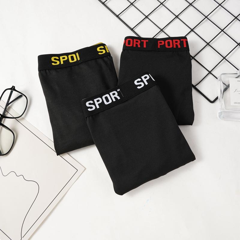 Мужские спортивные длинные боксеры с двойными карманами, высокоэластичное спортивное нижнее белье для тренировок