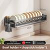 Кухонная миска Полка для сушки тарелок Настенная сушилка для посуды Многофункциональная подставка для палочек для еды Ложка Столовая посуда Держатель для тарелок