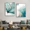 Modern Abstract Flowers Canvas Painting Posters Prints Ink and Wash Gold Wall Art Picture for Living Room Bedroom Decor Cuadros