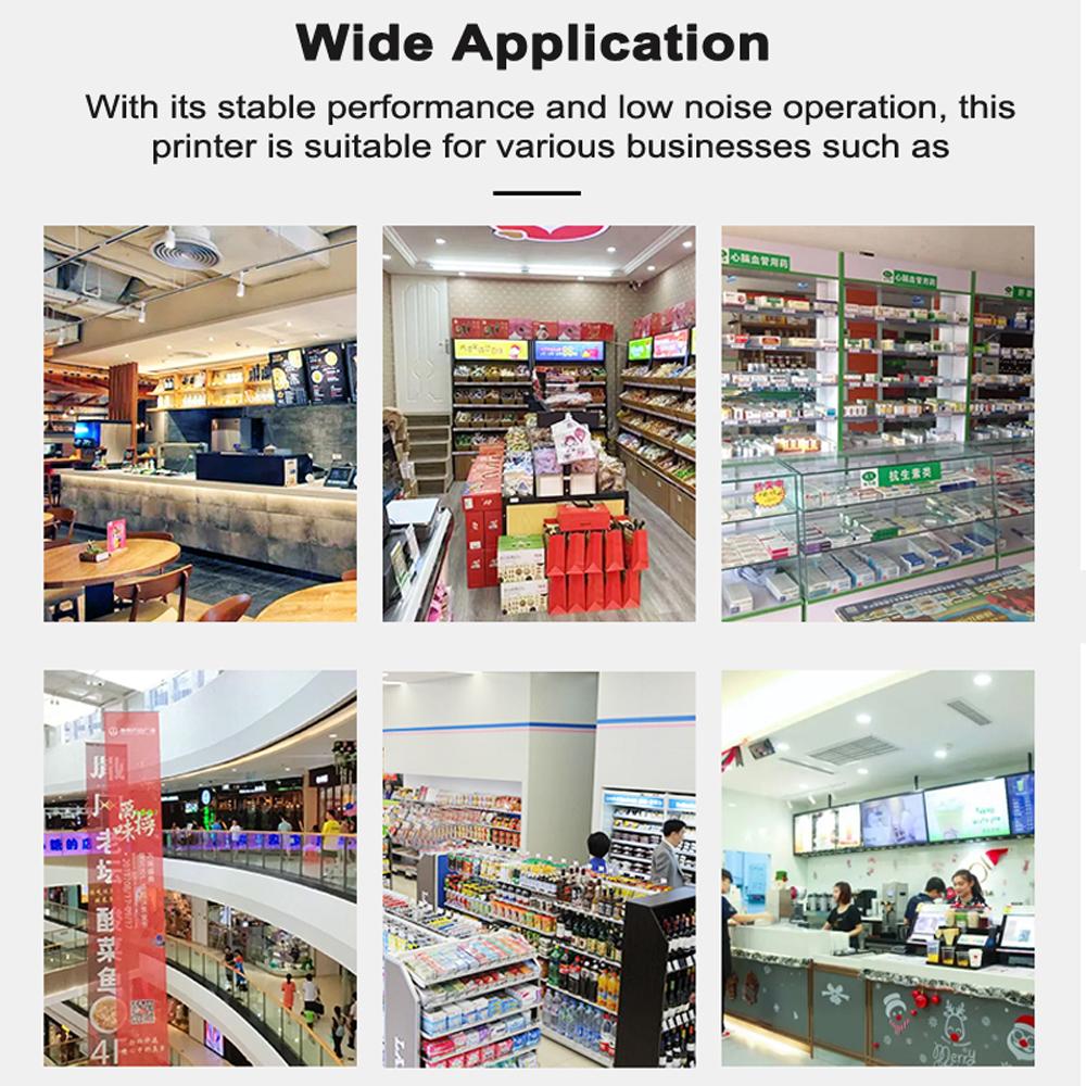 Термопринтер Bisofice 80 мм, высокоскоростной кухонный принтер 250 мм, поддержка автоматической резки