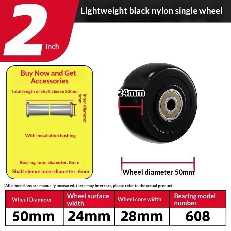 Furniture Caster Wheels 2 Sets Swivel Sliding Heavy Duty Castors 1.5-5 Inch with Free Mounting Parts for Trolley DIY Projects