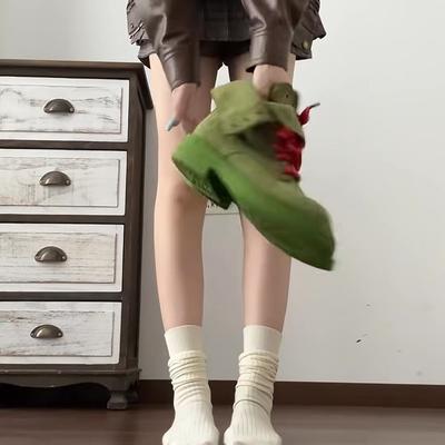 Летние коровьи замшевые на плоской подошве, два способа носки, ленивый ветер, толстая подошва, матовая кожа, ботинки Мартина женские на толстом каблуке, короткие ботинки, ботинки-локомотивы