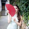 Vintage Folding Fan Handmade Bamboo Dance Fan Chinese Style Hollow-out Hand Fan for Dance Performance Summer Daily Outing
