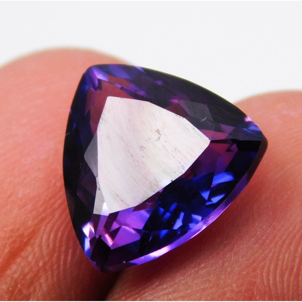 Natural Purple Tanzanite Loose Gemstone 5.16 ct Extremely Trillion Cut for Jewelry Making and Crafts