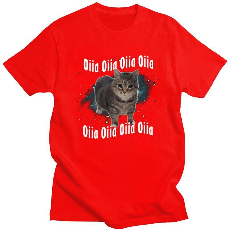 Oiia Oiia Cat Meme Cat TShirt 100 Cotton Tees Shirt Streetwear O Neck Tshirt Casual Short Sleeve Clothing Men Women Gift