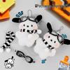 Pochacco Blush Plush Keychain: Cute Puppy with Goggles Pendant