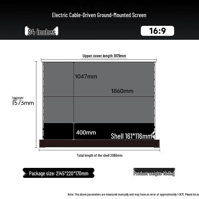 IN&VI DDL-6 84-inch 8K Fresnel Electric Floor-Rising Projector Screen