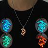 1PC Glowing In The Dark Dragon Pendant Necklace Moonstone Luminous Dragon Necklace Vintage Punk Flashing Necklace Men Boy Gifts