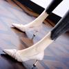 Single Shoes Pointed Autumn New Women's Shoes Fine Heel Feeling Super Soft Work Middle Heel Not Tired Feet High Heels Women