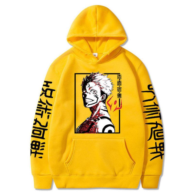 Толстовки унисекс, японское аниме дзюдзюцу кайсен, мужские толстовки с героями мультфильмов Yuji Itadori Ryomen Sukuna, уличная одежда большого размера с графикой, мужская