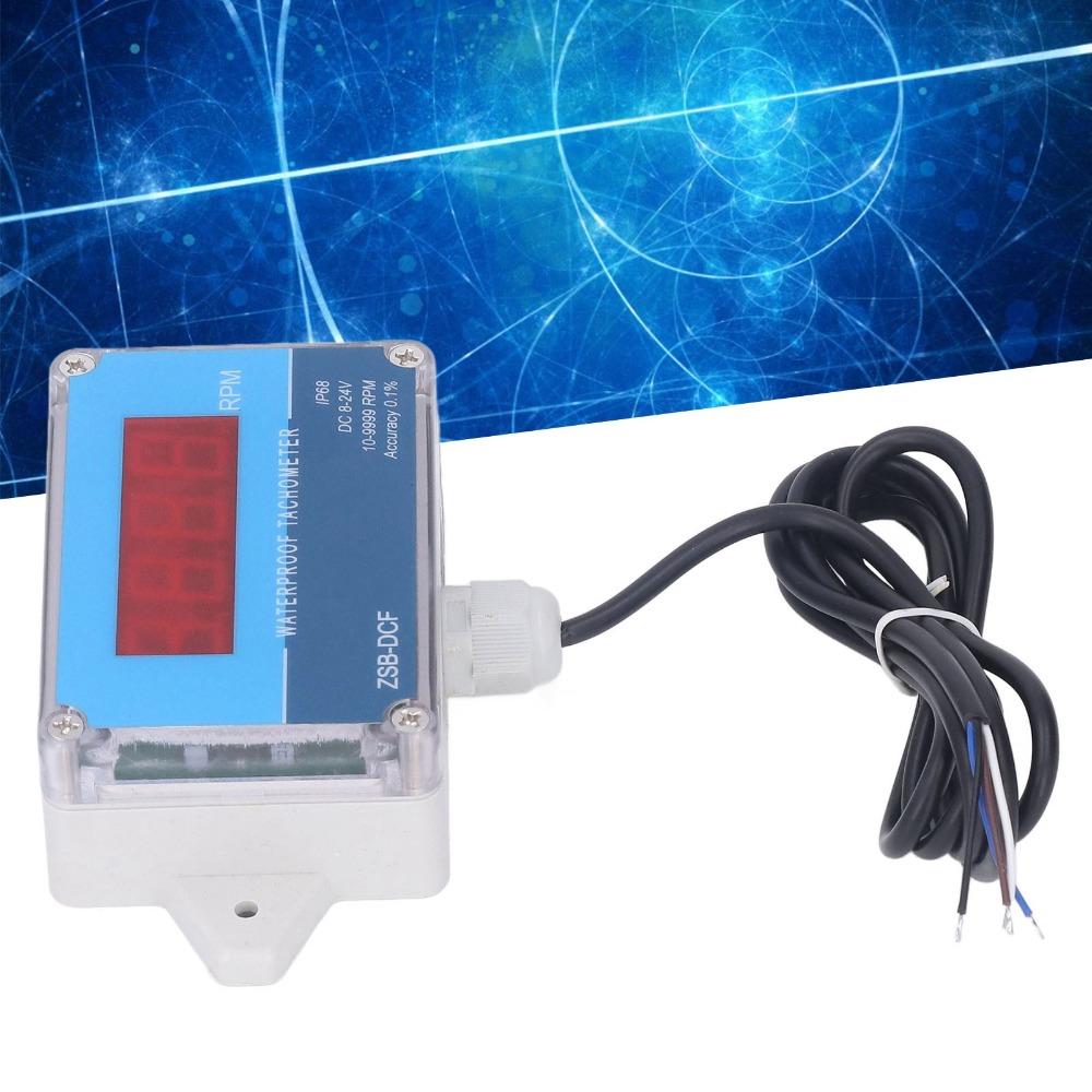 IP68 Waterproof RPM Speed Meter DC 8V-24V Speed Meter Sensor Digital Tachometer Industrial Use