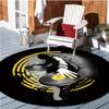 Music Disc Making Tent Footprint Round Rug Floor Mat Doorway Rug With Nonslip Backing Outdoor Patio Camping Rug Floor Mat Living Room Bedroom