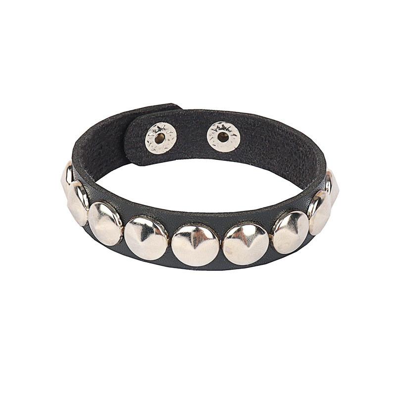 New Black Punk Spike Rivets Bracelets For Women Stud Bracelet PU Leather Charm Cuff Bracelets Cuff Bangles Jewelry Party Gift
