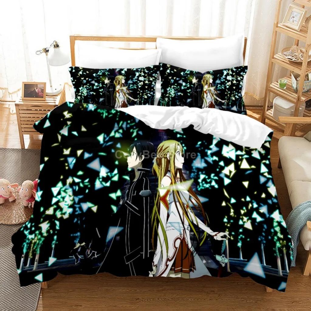 Sword Art Online Bedding Set 3D Duvet Cover Sets Bed Linen Twin Queen King Single Size Home Decor Fashion Kids Anime No Filler