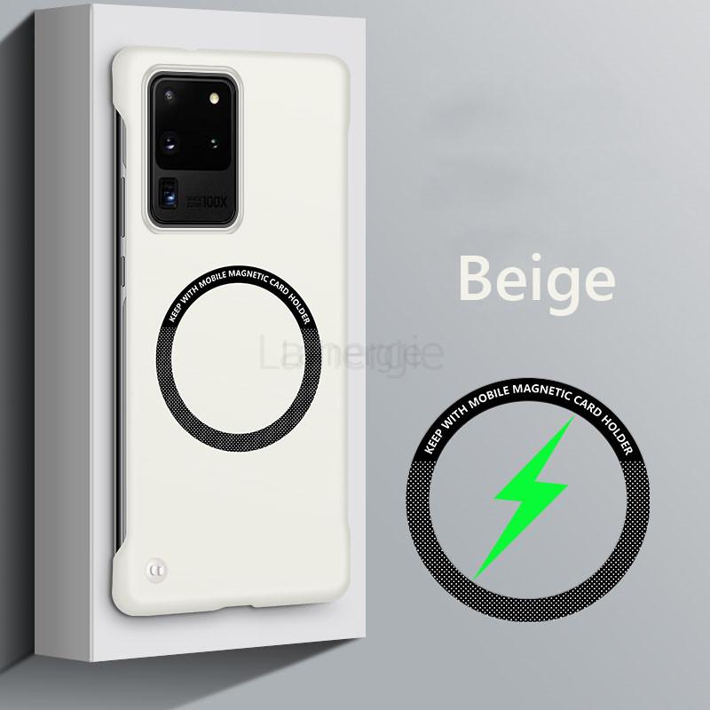 Безрамочный Магнитный Тонкий Чехол Magsafe Для Samsung Galaxy S20 FE Plus Ultra S20FE 5G Беспроводная Зарядка Жесткая Задняя Крышка