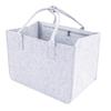 Sac Cabas Feutre - AMAZINGGIRL - Panier Pliable Gris 40x27x27 Cm