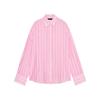 Zaprha 2025 Summer New Arrival Super Nice Loose Cotton Stripes Loose Lapels Shirt for Women 7521078