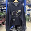 Mens Loose Fit Zip-Up Hooded Sweatshirt Distressed Washed Graphic Print Casual Streetwear Youth
