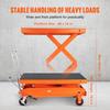Hydraulic Lift Table Cart, 1760lbs Capacity 59" Lifting Height, Manual Double Scissor Lift Table with 4 Wheels and Non-slip Pad, Hydraulic Scissor