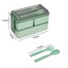 1Pc Double Layer Portable Lunch Box For Kids With Fork and Spoon Microwave Bento Boxes Dinnerware Set Food Storage Container