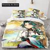 3D-принт аниме Genshin Impact Xiao комплект постельного белья для мальчиков и девочек Twin Queen полный размер пододеяльник наволочка кровать для взрослых спальня