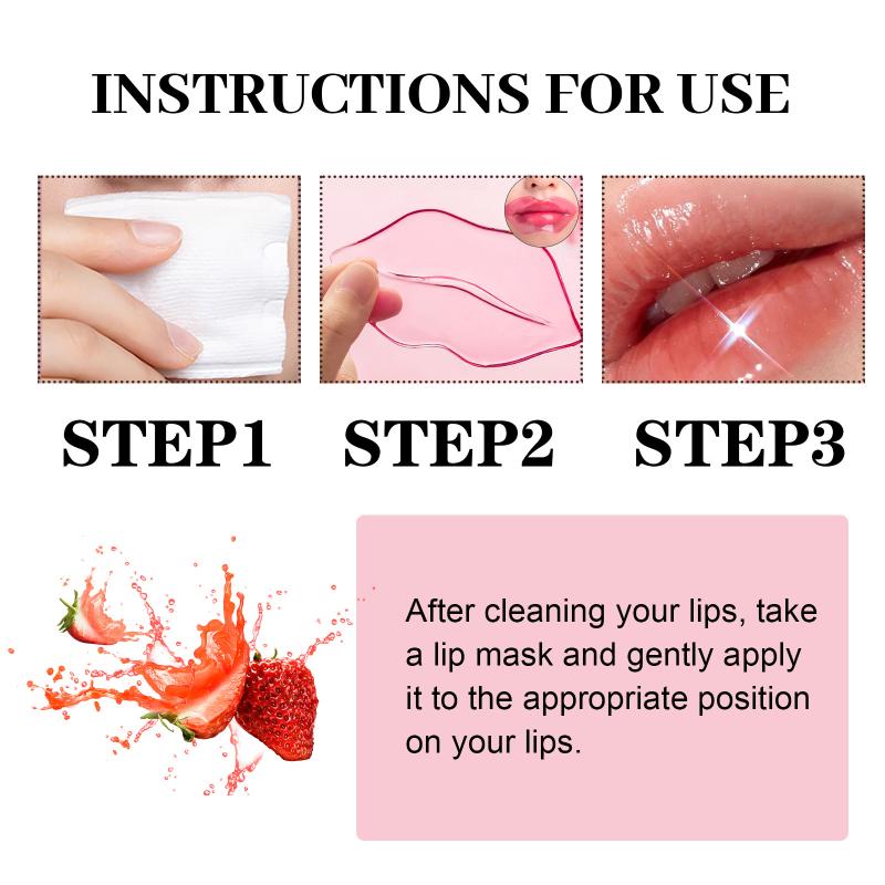 Hydrating Lip Mask Patch Overnight Moisturizing Nourishing Care Reduce Fine Lines Prevent Dryness Cracking Smooth Lips