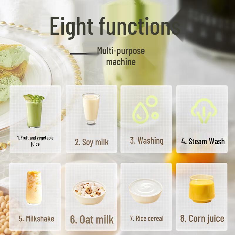 SUPOR 1L Mini Multi-functional Soy Milk Maker & Blender CN plug (adapter included)