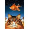 5D DIY Diamond Painting Cartoon Animal Cat Mosaic Full Round Diamond Embroidery