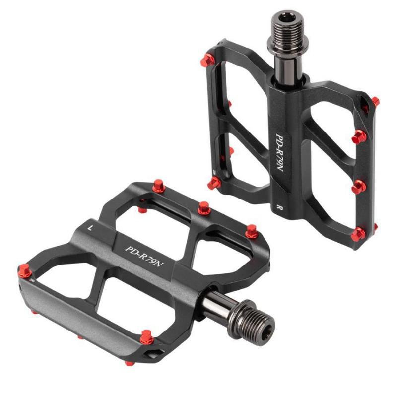 Aluminum Alloy Bicycle Pedals With 3 Sealed Cartridge Bearings CNC Machined Lightweight Road Folding Mountain Bikes PD-R79N