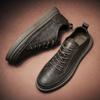 Летнее новое деловое платье Британский повседневный спортивный board shoes черные кожаные туфли