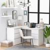 VidaXL Corner Desk White 145x100x76 Cm Chipboard