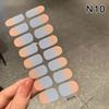 16Pcs/Sheet Semi-Cured Gel Nail Polish Sticker Long-Lasting Extension Cream Nail Decal Full Cover Gradient Color Cured Slider