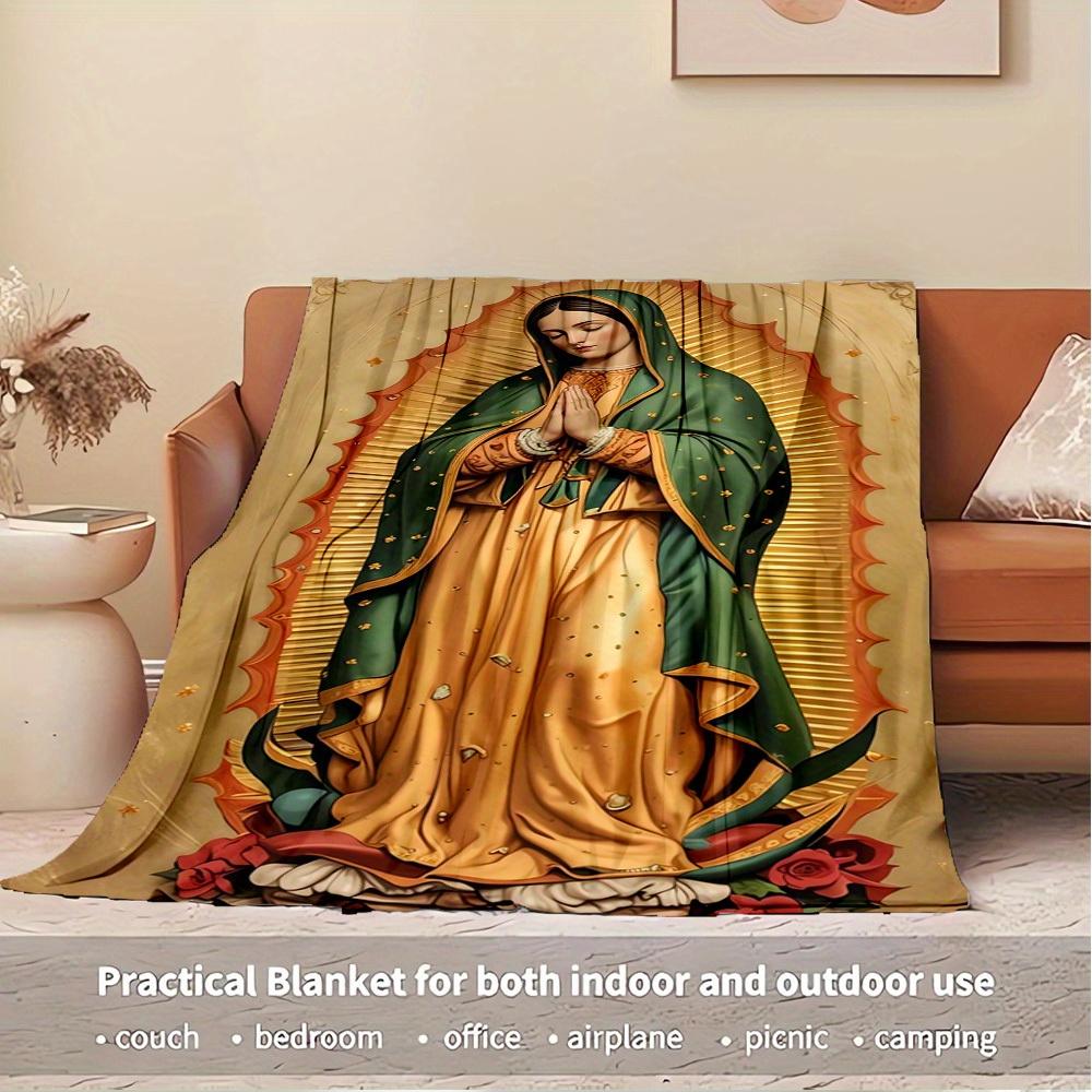 1pc Virgin Mary,Guadalupe,Devotion Flannel Blanket Lightweight Soft for All Seasons, Ideal for Couch, Office, Bed, Travel, Camping Throw78